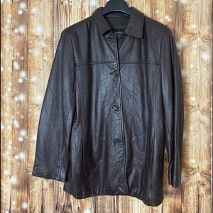 Soft brown leather jacket